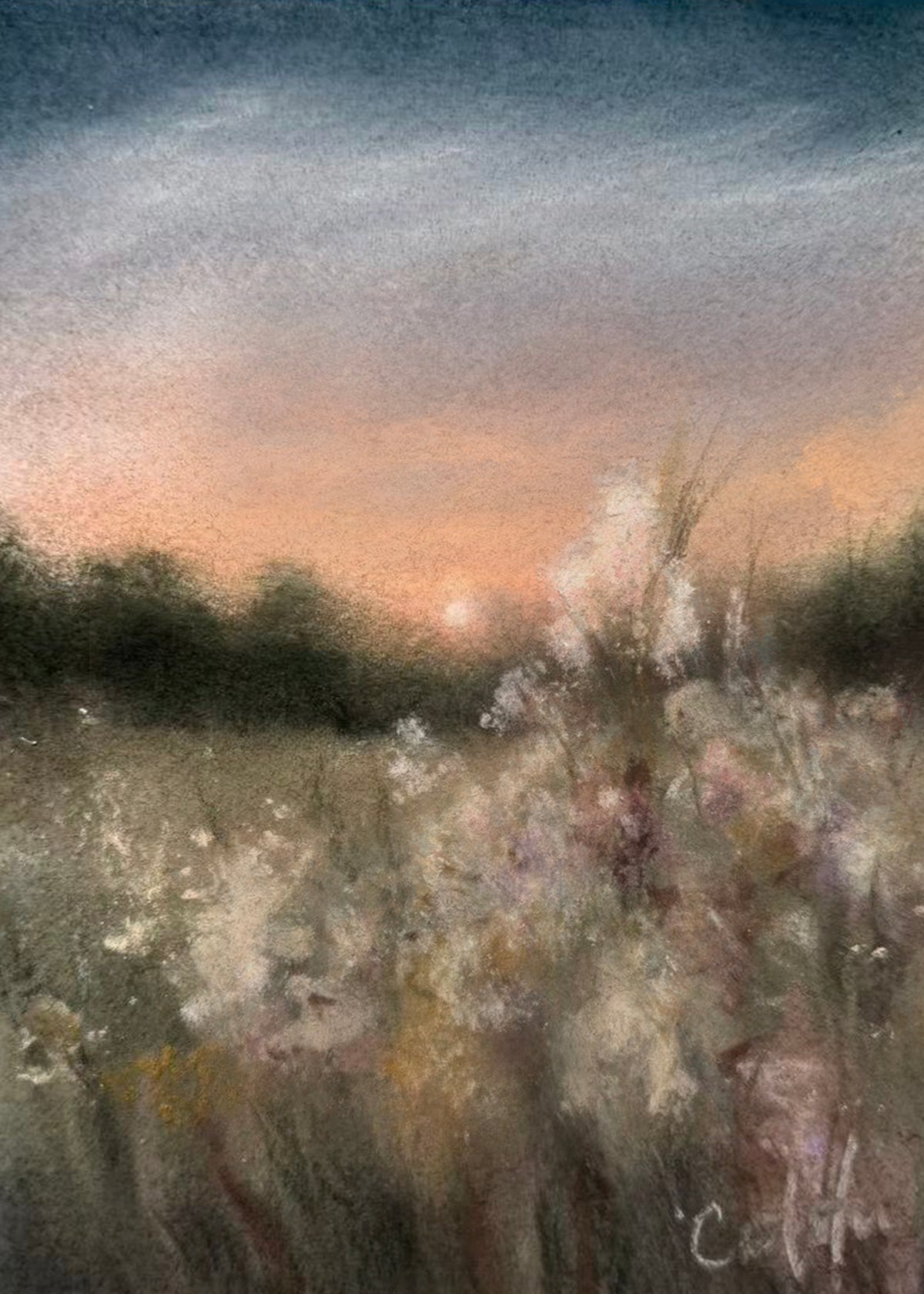 Floral Sunset - 5x7" Print