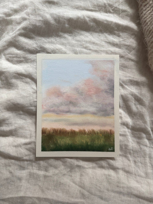 Clouded Sunset - 8x10"